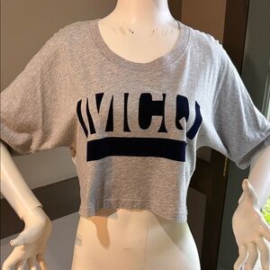 NWOT MCQ By Alexander McQueen Tee w velvet lettering